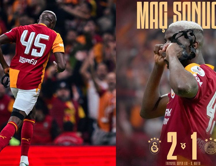Victor Osimhen'in derbide attığı goller sonrası yaşadığı sevinçler