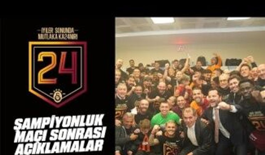 Galatasaray'da şampiyonluk sonrası tüm açıklamalar