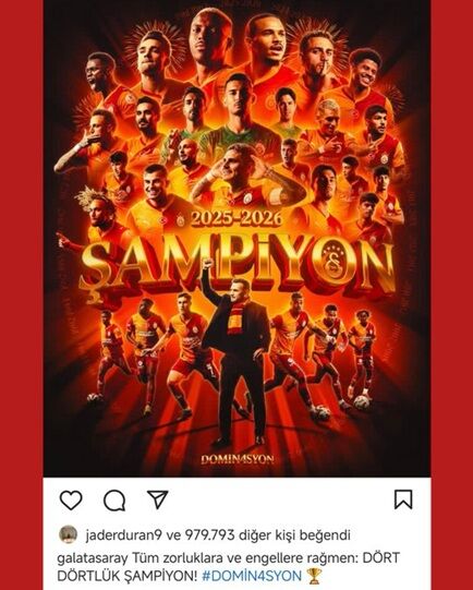 Jhon Duran, Galatasaray'ın Şampiyonluk Paylaşımını Beğendi-1