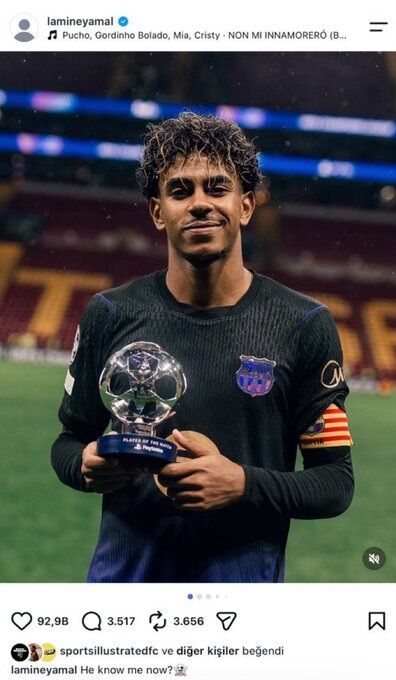Lamine Yamal'dan Lemina'ya Gönderme
